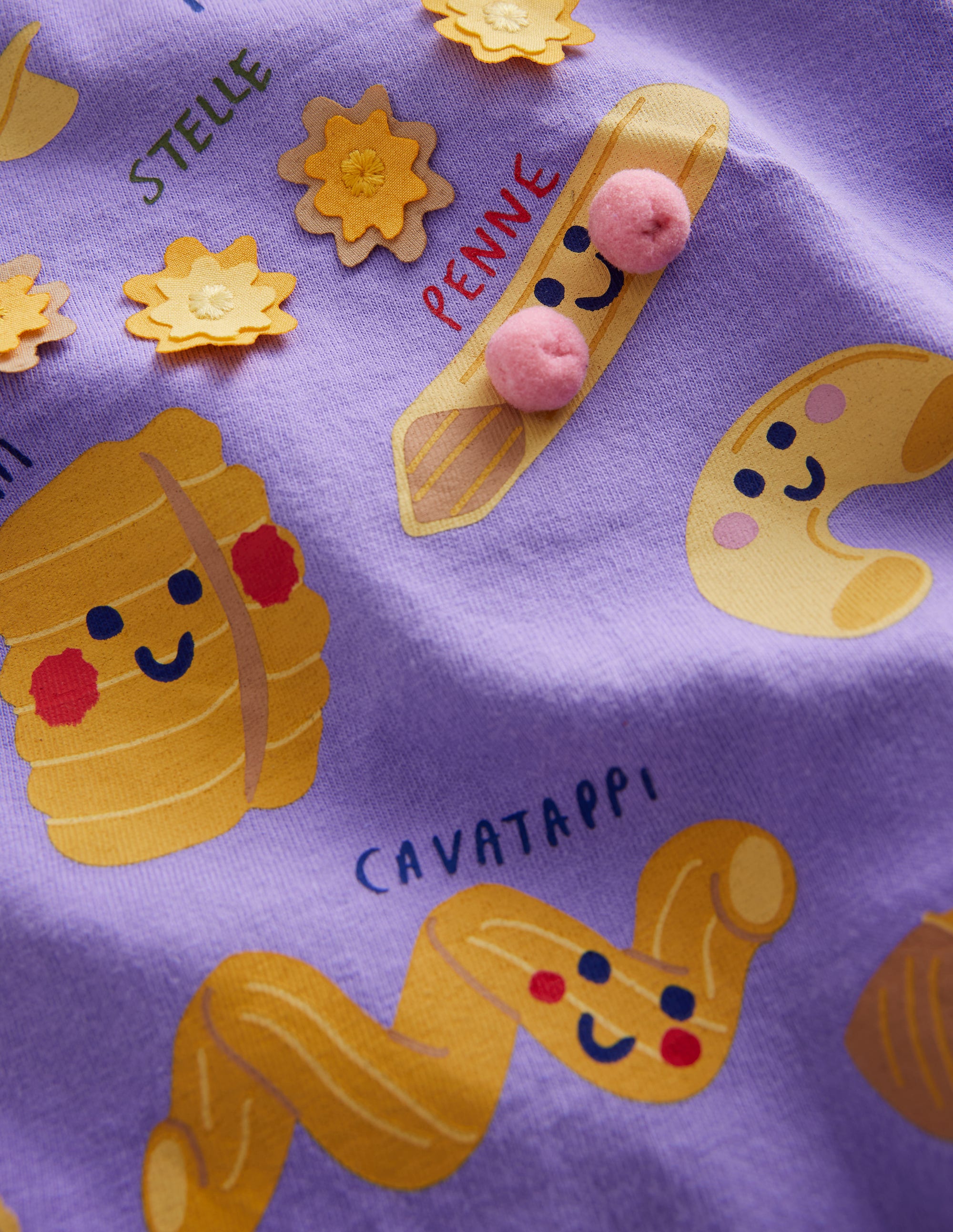 T-Shirt mit Grafikdruck-Asternlila Pasta - Image 3