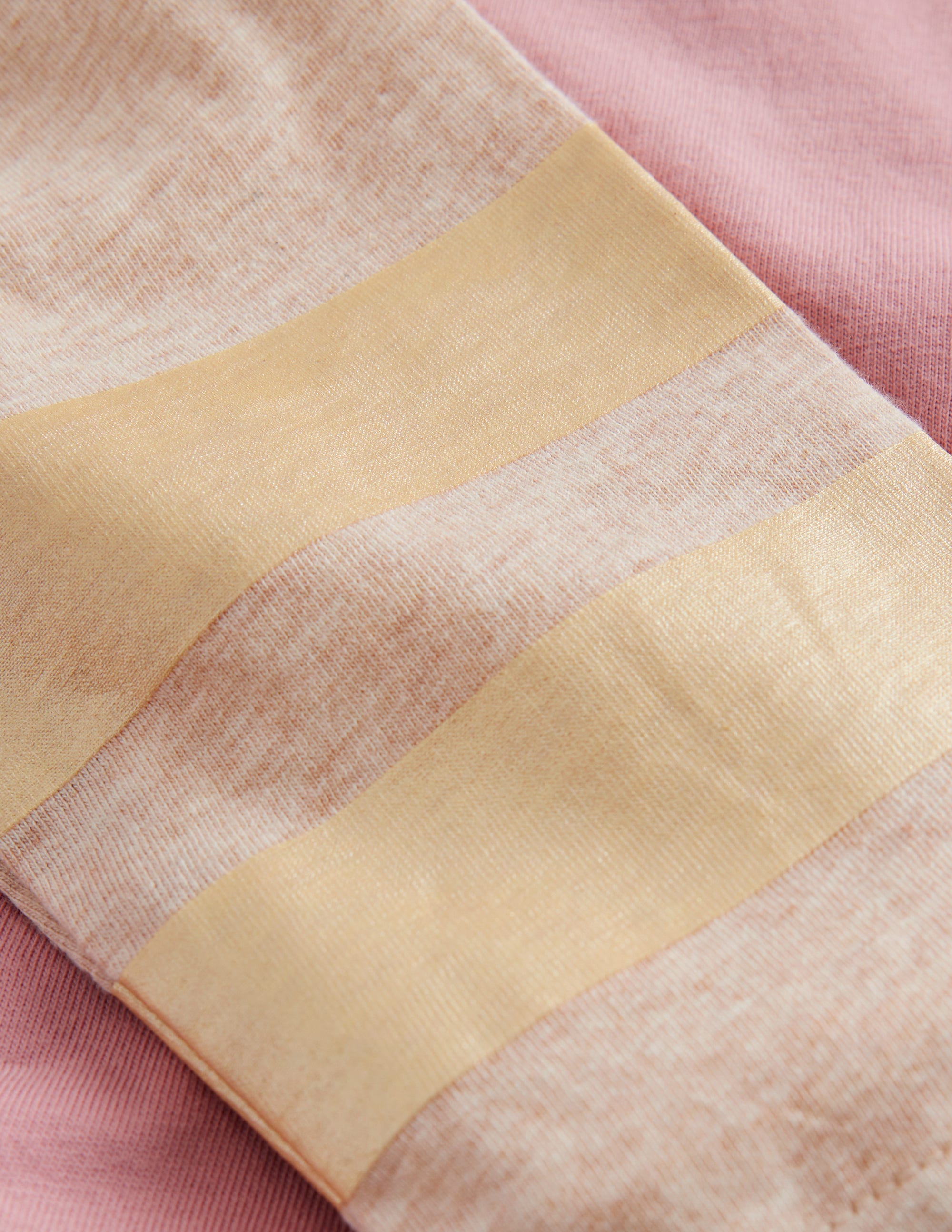T-shirt colourblock à manches raglan-Rose vintage/avoine chiné - Image 3