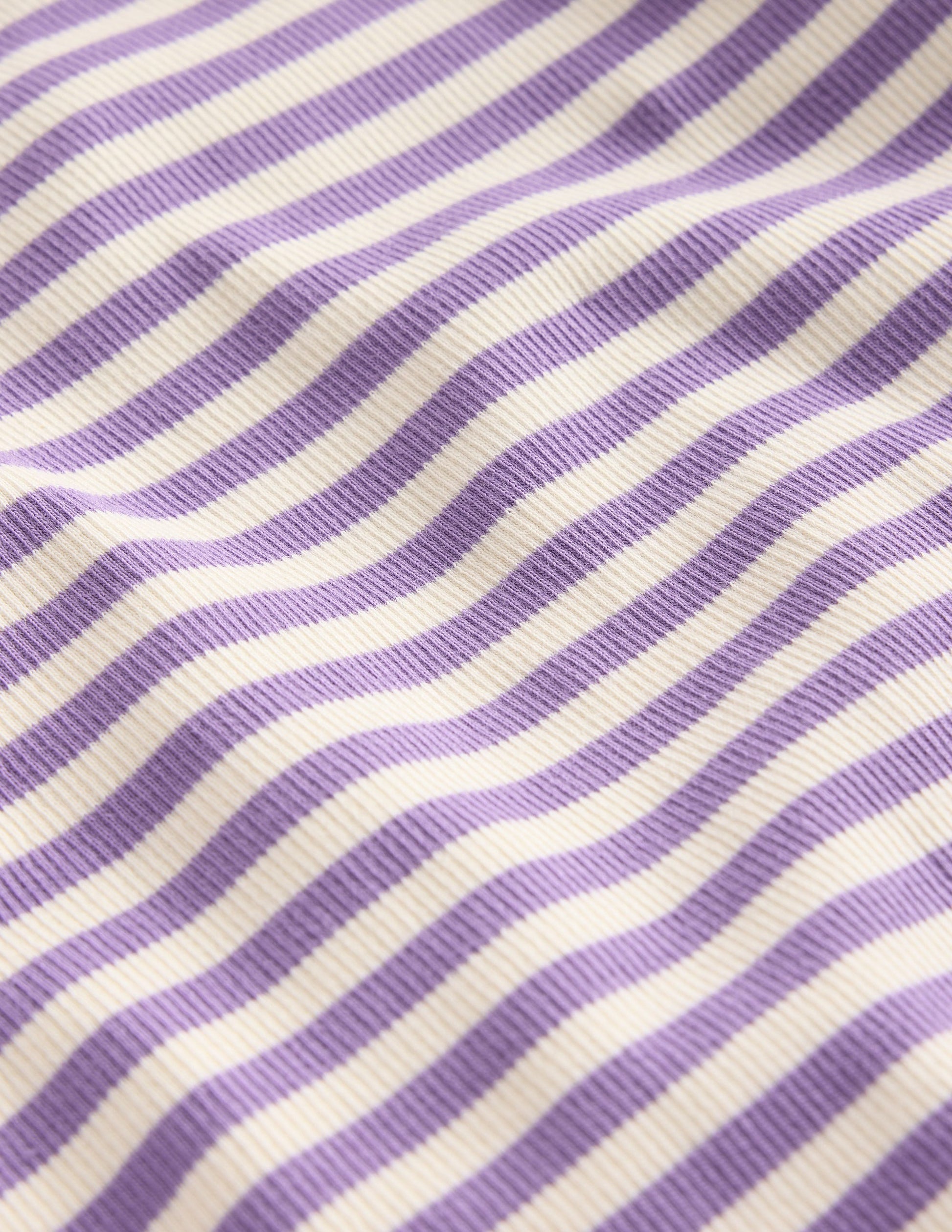 Geripptes Langarmshirt-Asternlila/Naturweiß-3