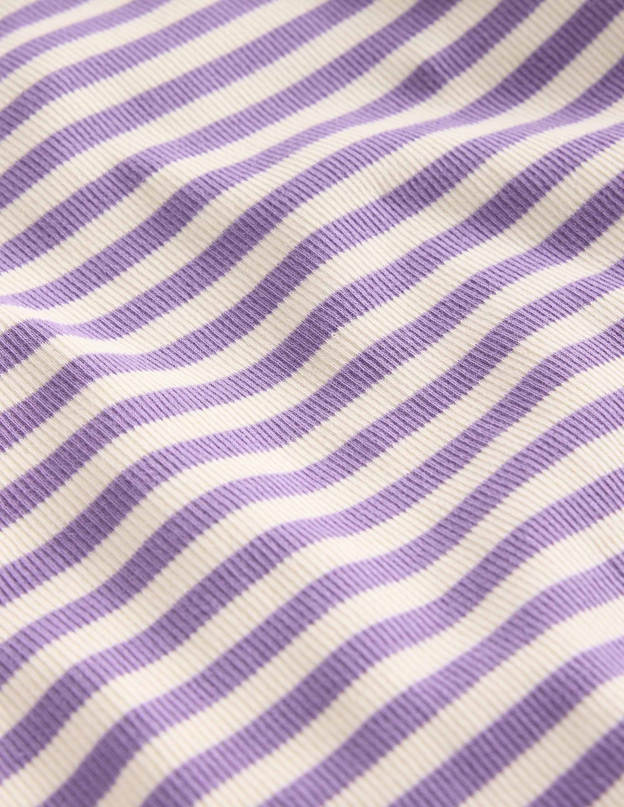 Geripptes Langarmshirt-Asternlila/Naturweiß - Image 3