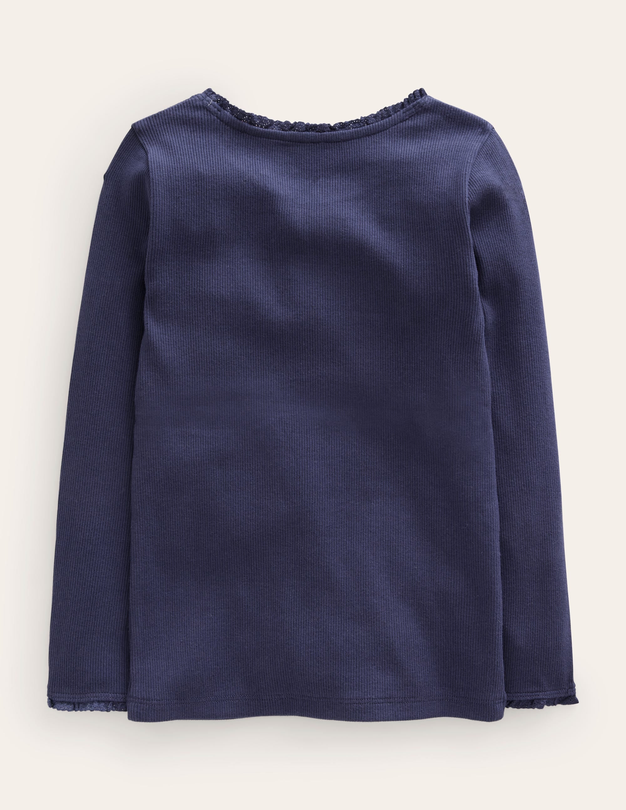 Geripptes Langarmshirt-Aristocratic Blue/ Ivory Stripe - Image 2