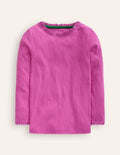 T-shirt côtelé à manches longues-Violet smoothie aux baies