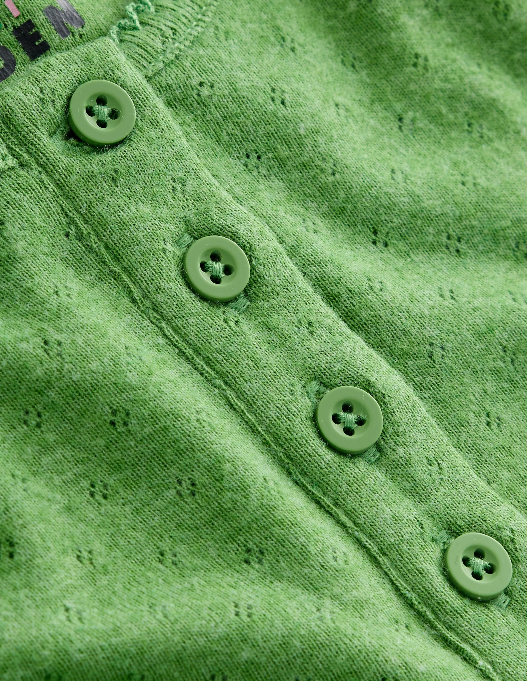 Henley Pointelle-Oberteil-Leguangrün - Image 3