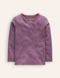 Top manches longues en pointelle-Violet mûrier sauvage