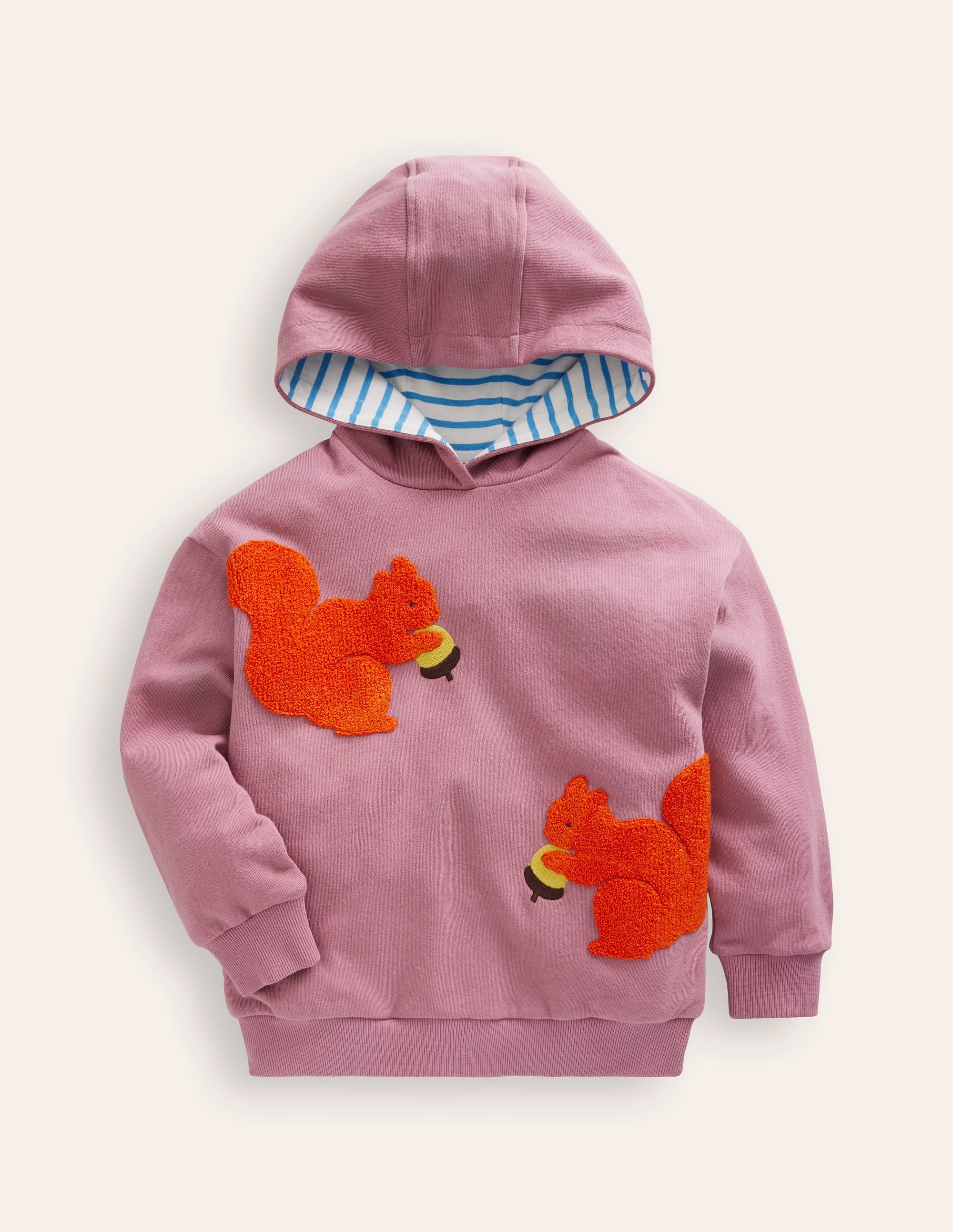 Kapuzenpullover mit Applikation-Zartes Lavendel Eichhörnchen - Image 1