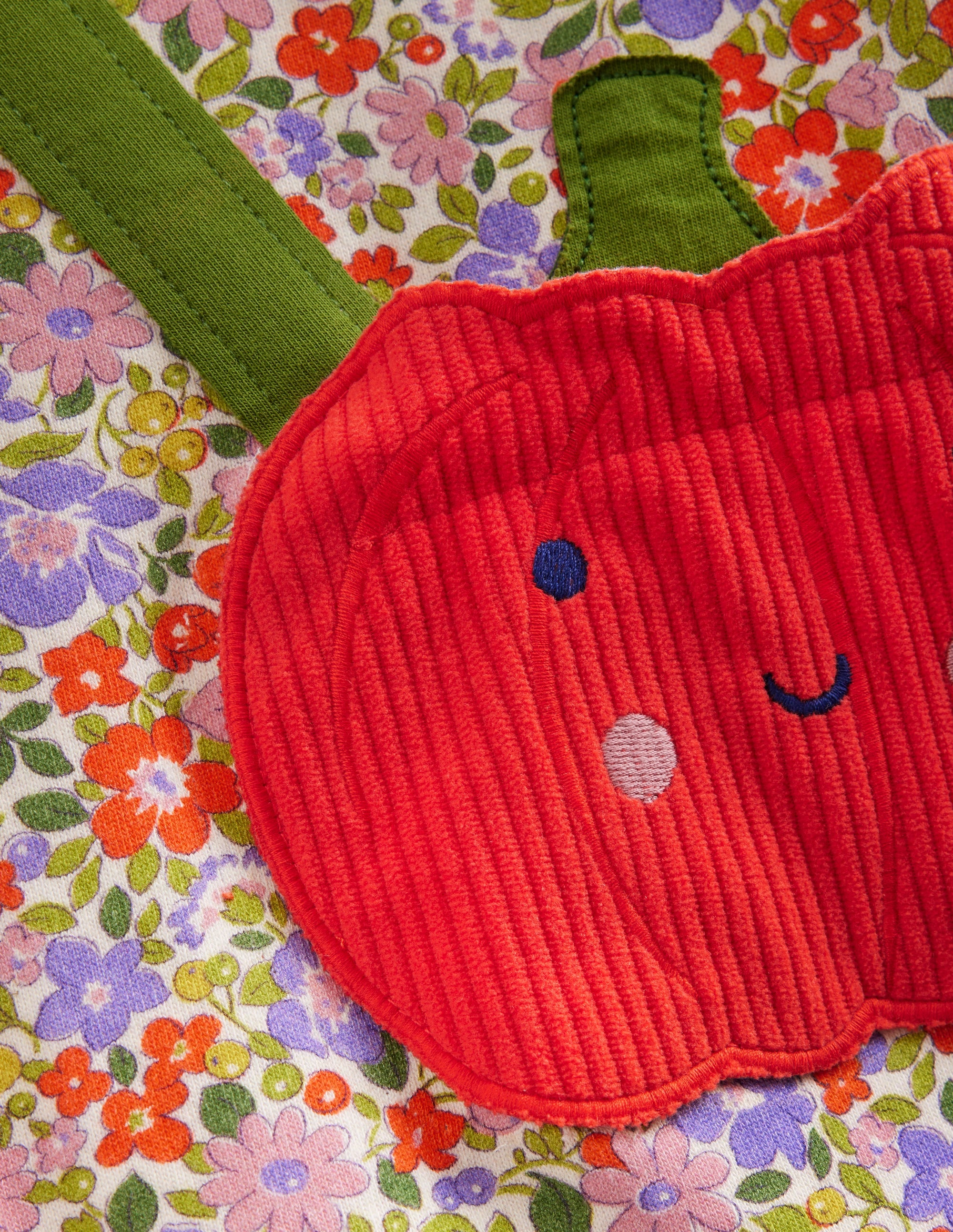 Tunika mit applizierter Tasche-Asternlila Blumenbeet Kürbis - Image 3