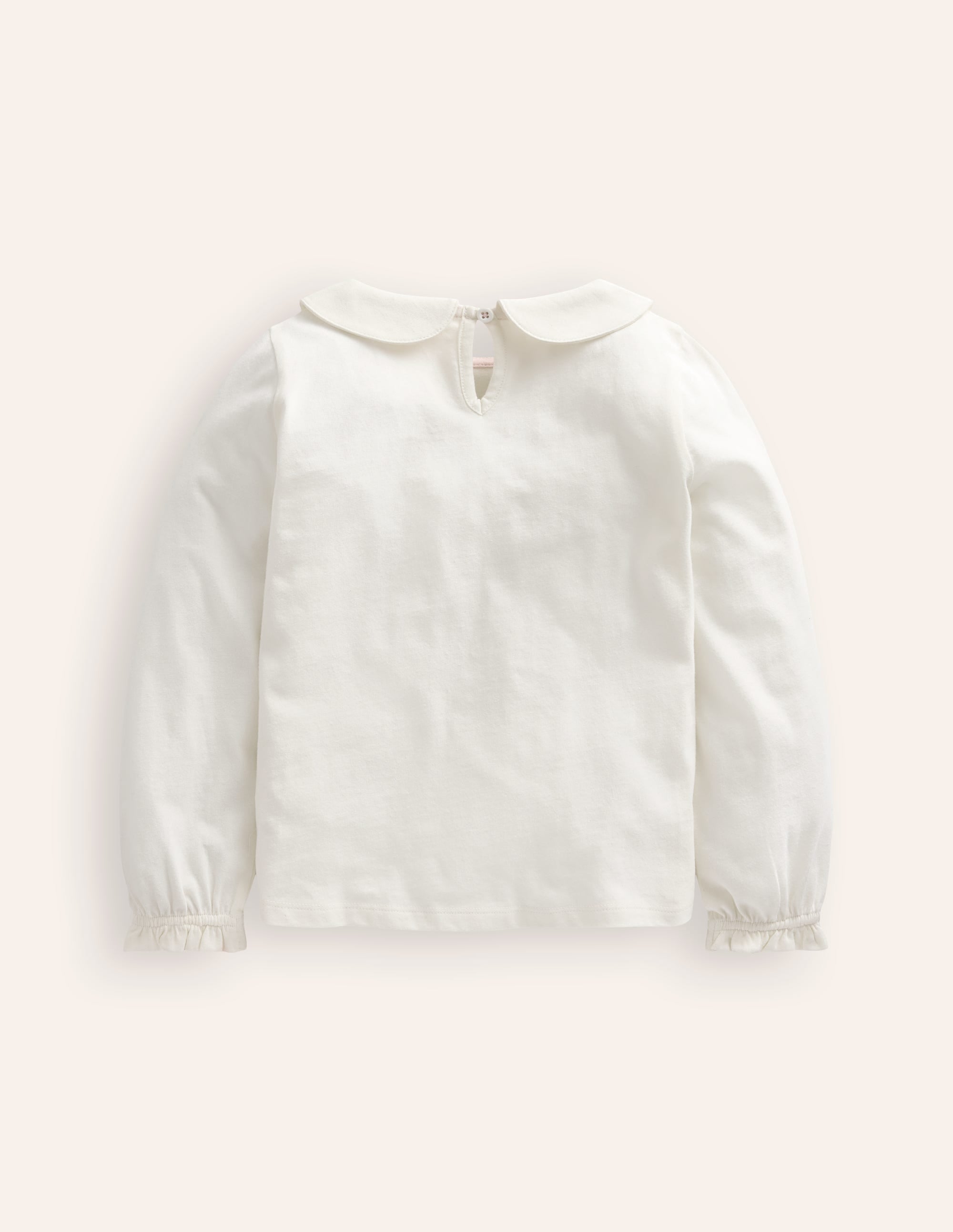 Jersey-Oberteil mit Kragen-Ivory and Navy Spot - Image 2