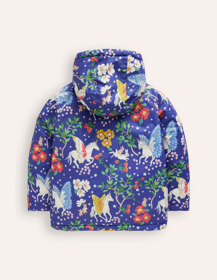 Anorak mit Sherpa-Futter-Blau Verzaubertes Einhorn