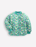 Blouson matelassé fun-Motif Bunny Field bleu ruisseau