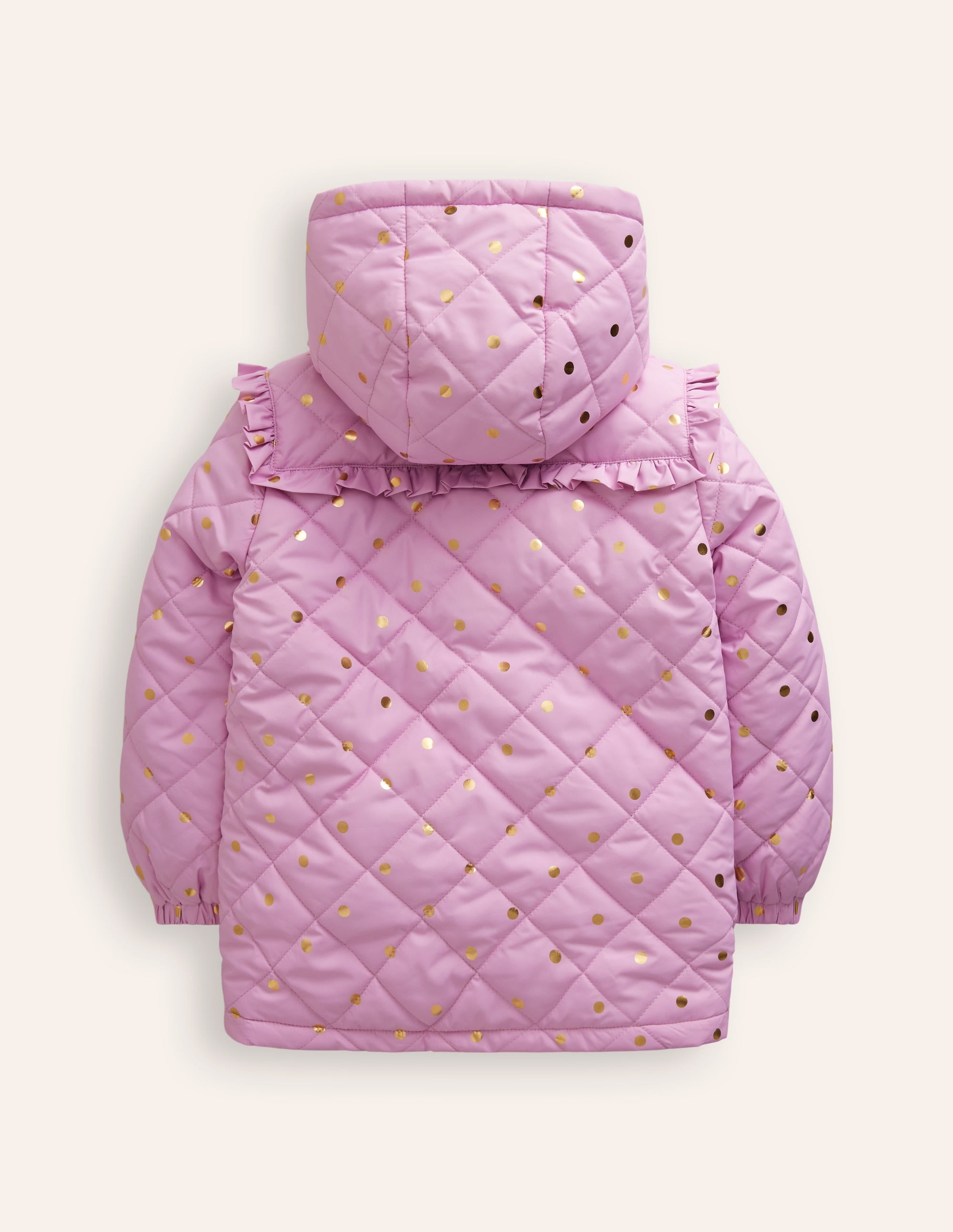 Joli manteau matelassé-Pois métallisés lavande tendre - Image 2