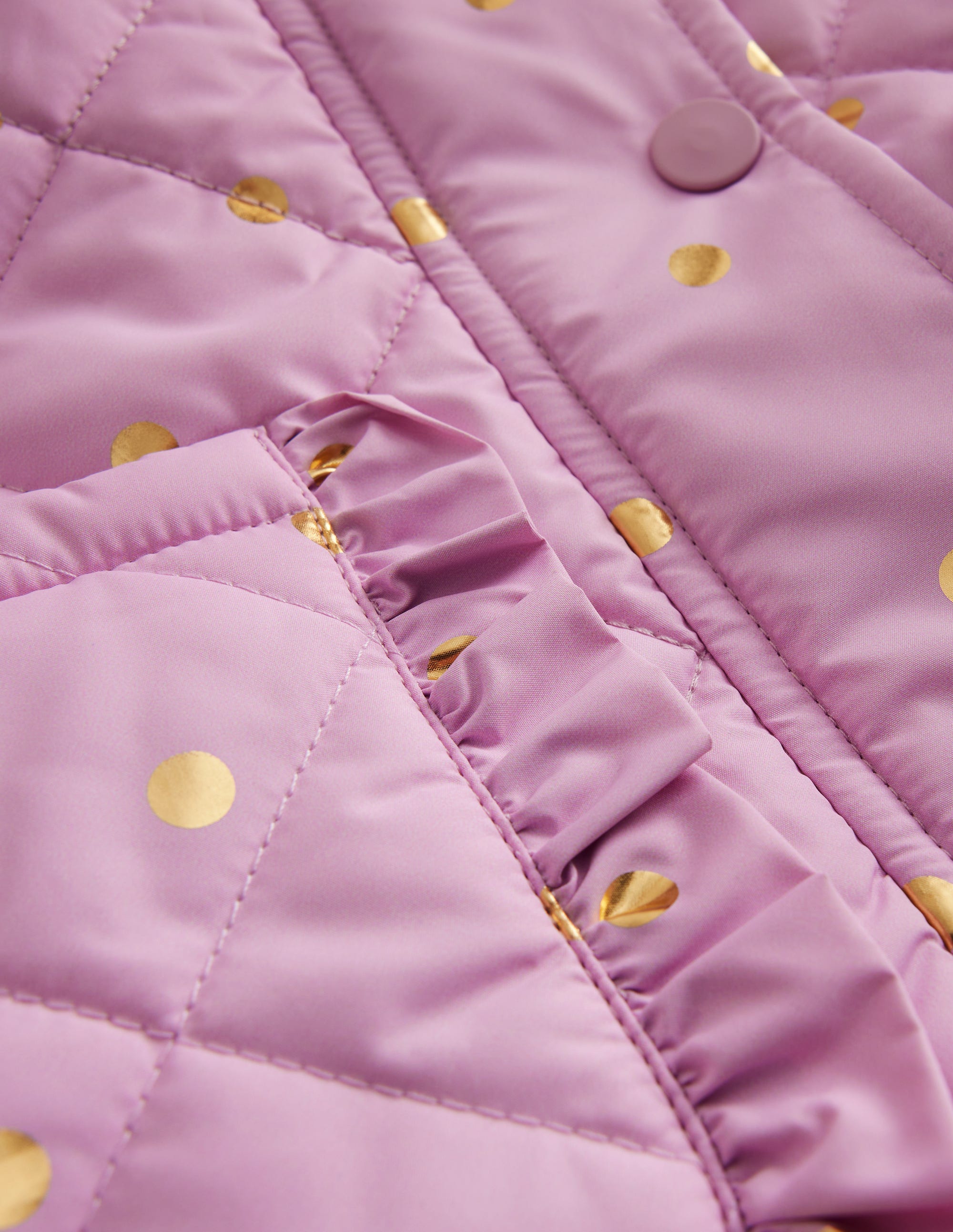 Joli manteau matelassé-Pois métallisés lavande tendre - Image 3