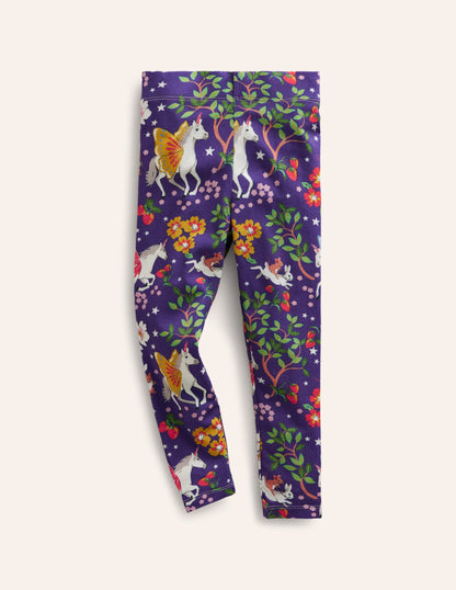 Lustige Leggings-Blau Verzaubertes Einhorn