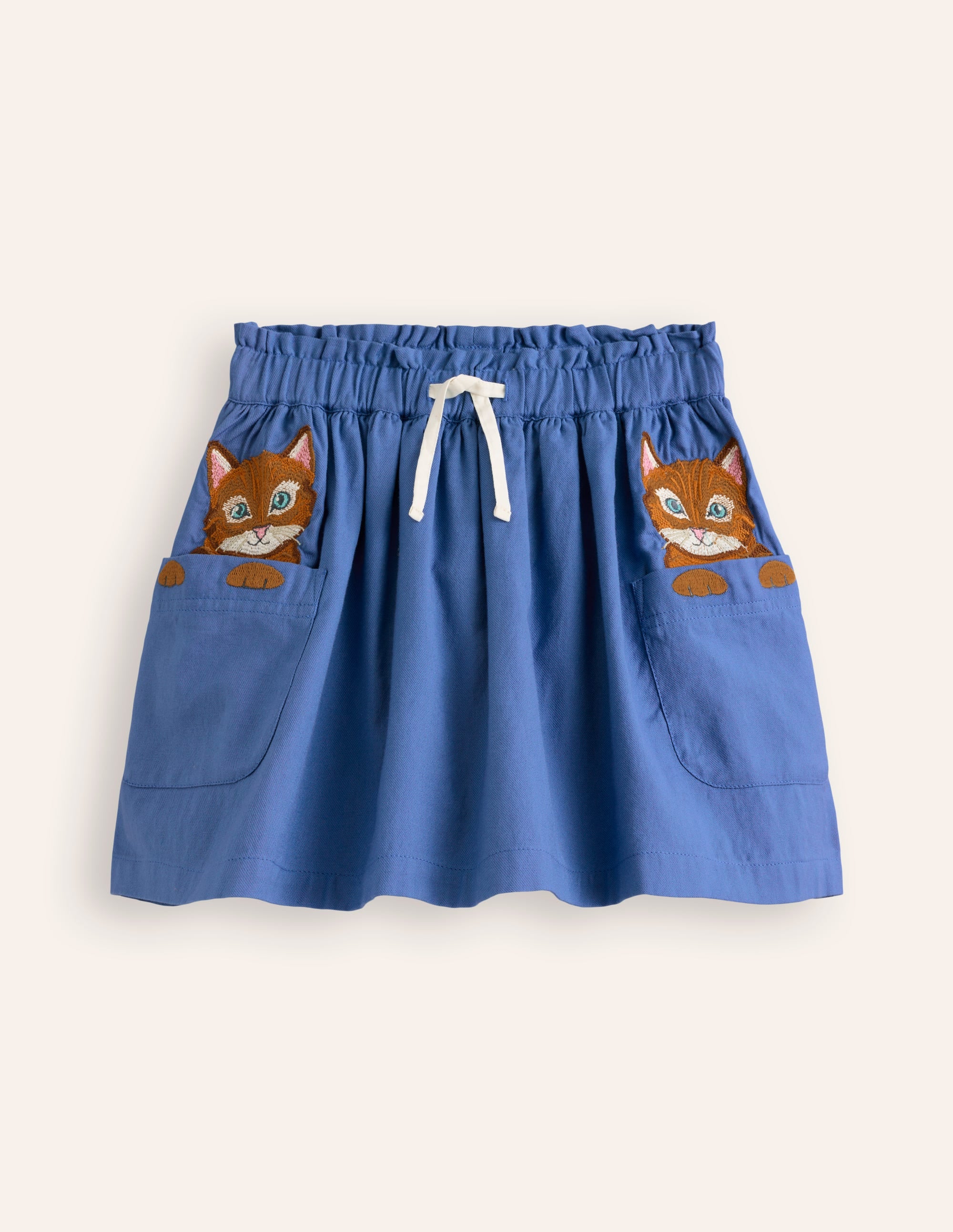 Jupe à super surpiqûres et poches-Chatons geai bleu - Image 1