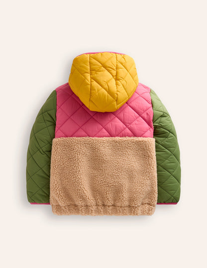 Annabelle Jacke mit Teddyfell-Mix-Bunt, Blockfarben-2