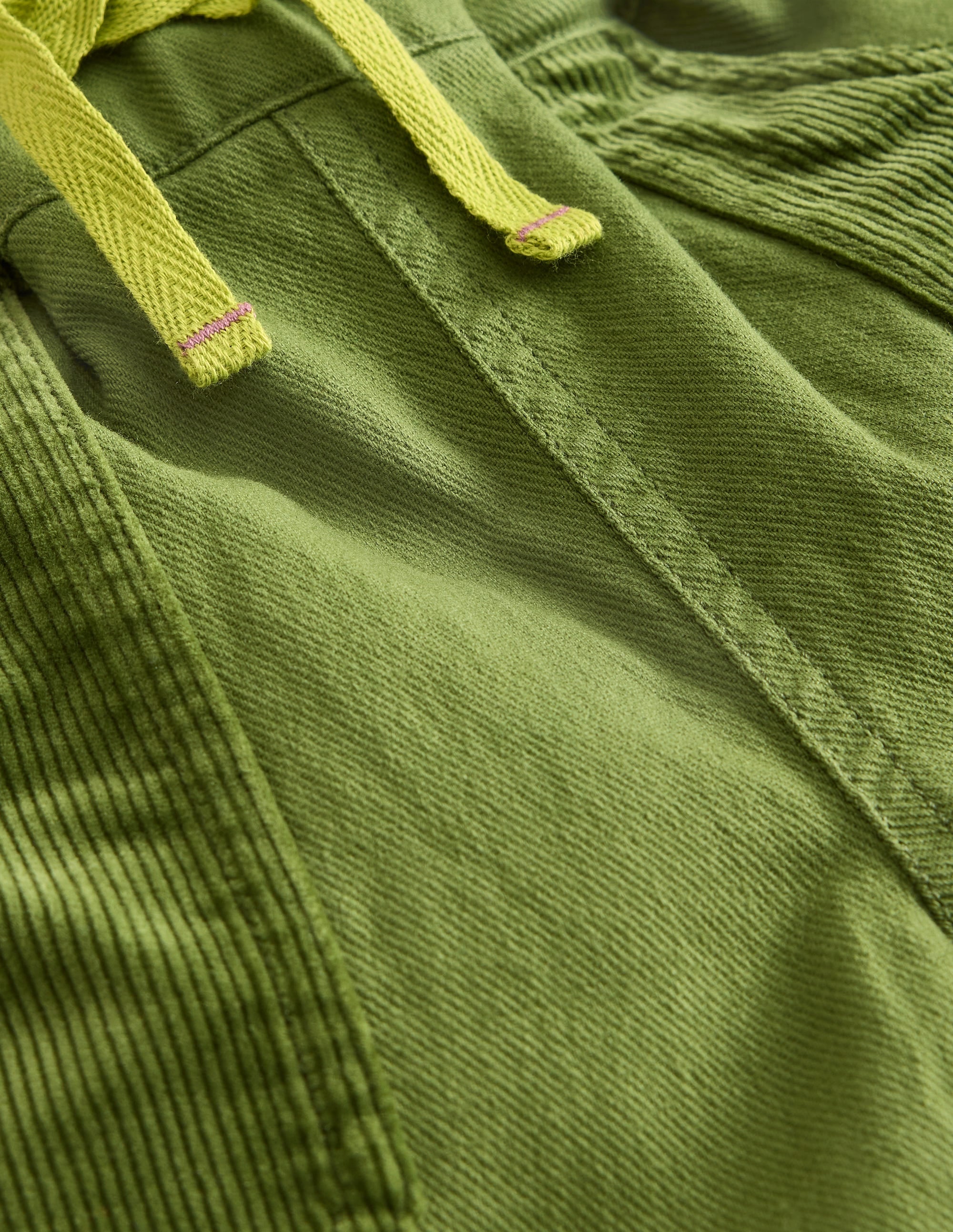 Pantalon à enfiler avec poches en velours côtelé-Vert chou frisé - Image 3
