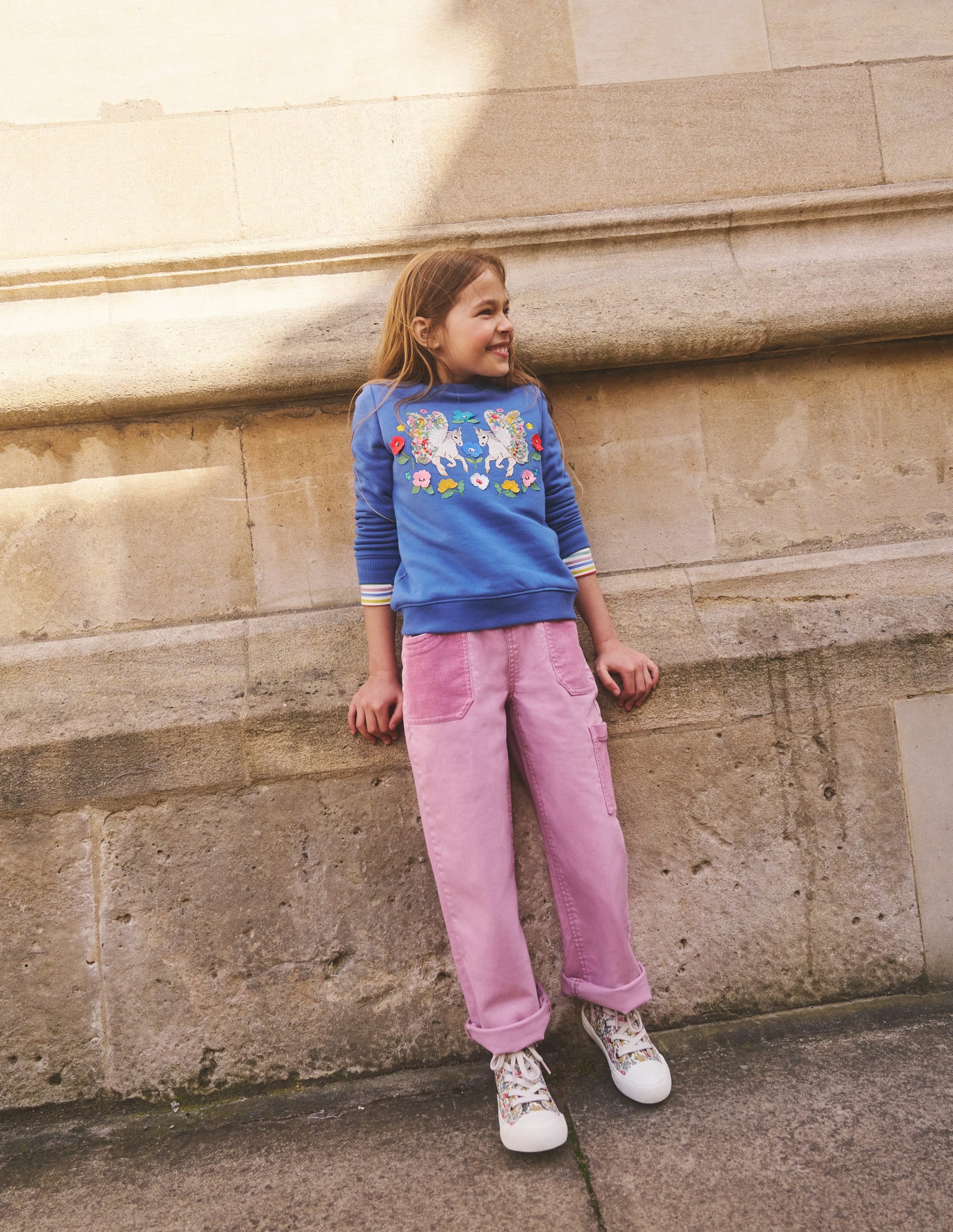 Cord Pocket Pull On Trousers-Mauve Mist Pink - Image 4