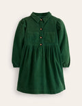Hemdblusenkleid mit Puffärmeln-Motiv Pine Cord