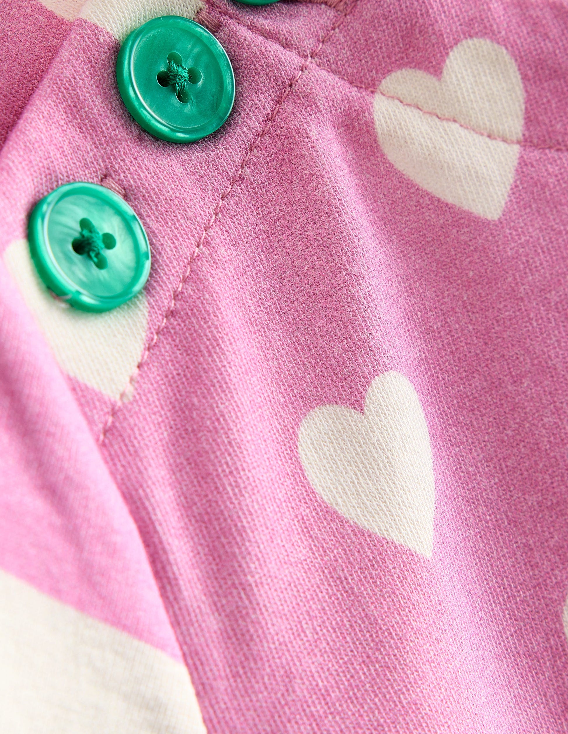 Robe façon marinière fun-Cœurs rose cosmos-3