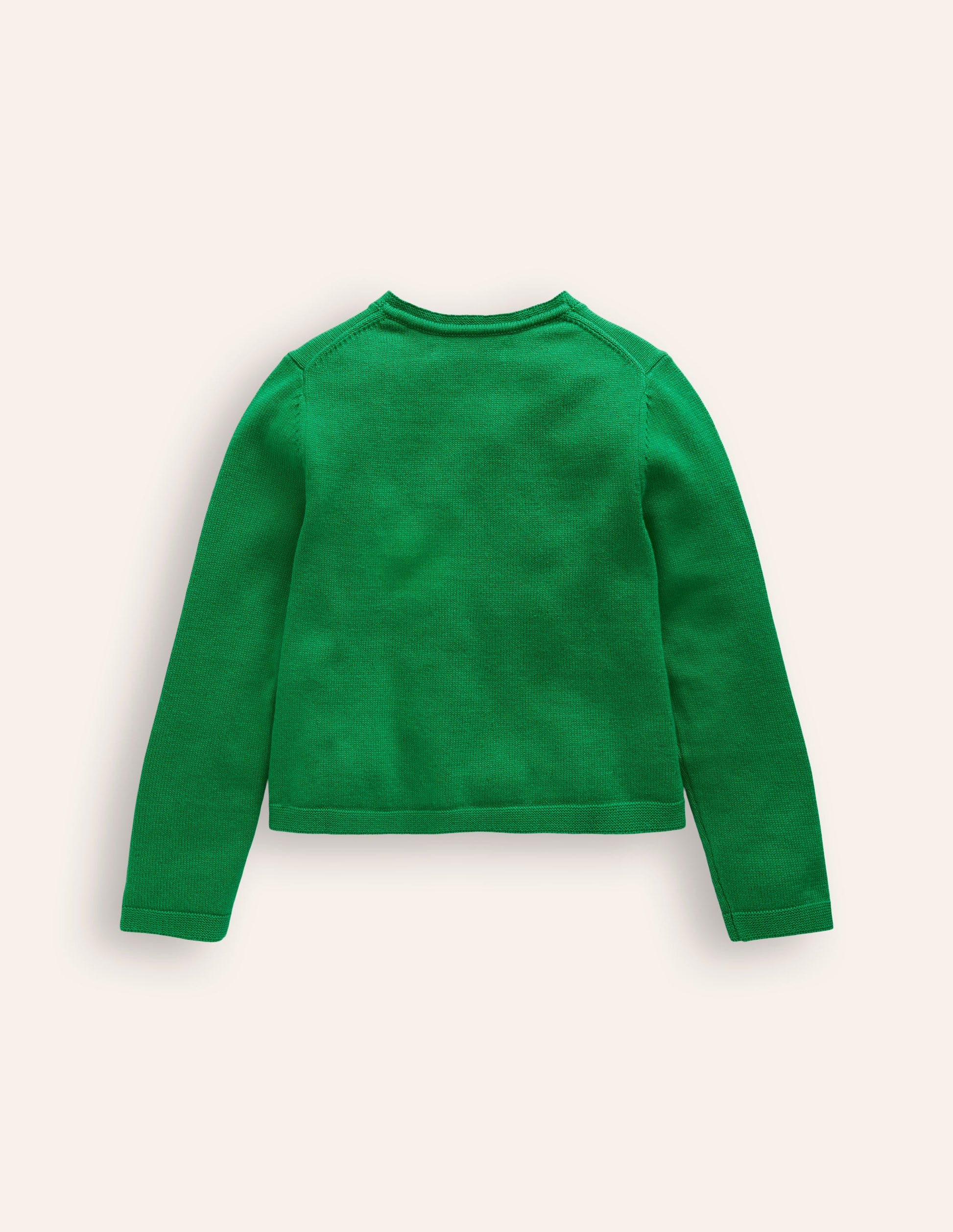 Cardigan en coton et pointelle-Émeraude Intense-2