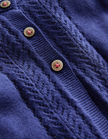 Cardigan en coton et pointelle-Anemone