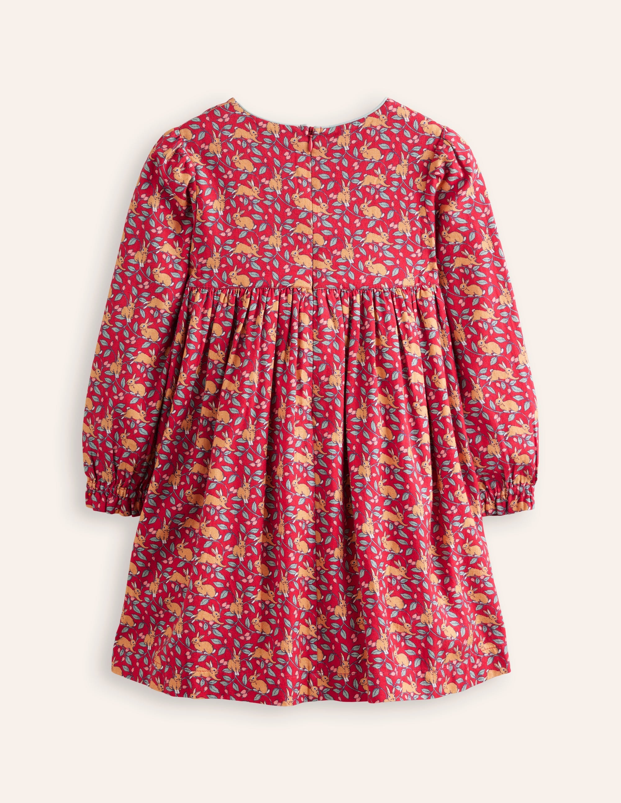 Bess Cosy Smocked Dress-Conker Brown Bunnies - Image 2