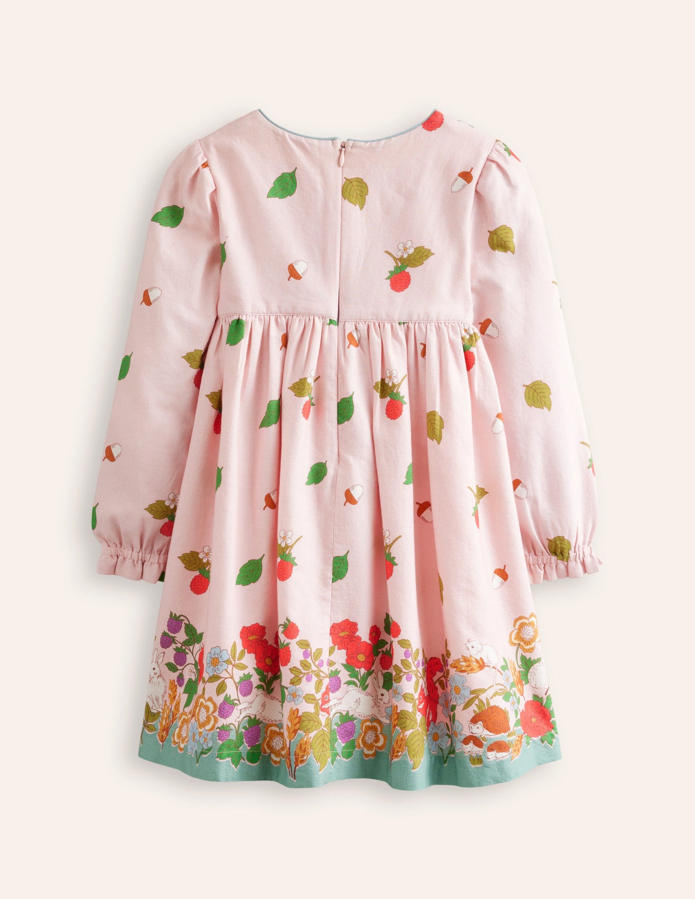 Robe Bess cosy à smocks-Copains de l'automne rose français