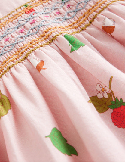 Bess Cosy Smocked Dress-French Pink Autumn Friends