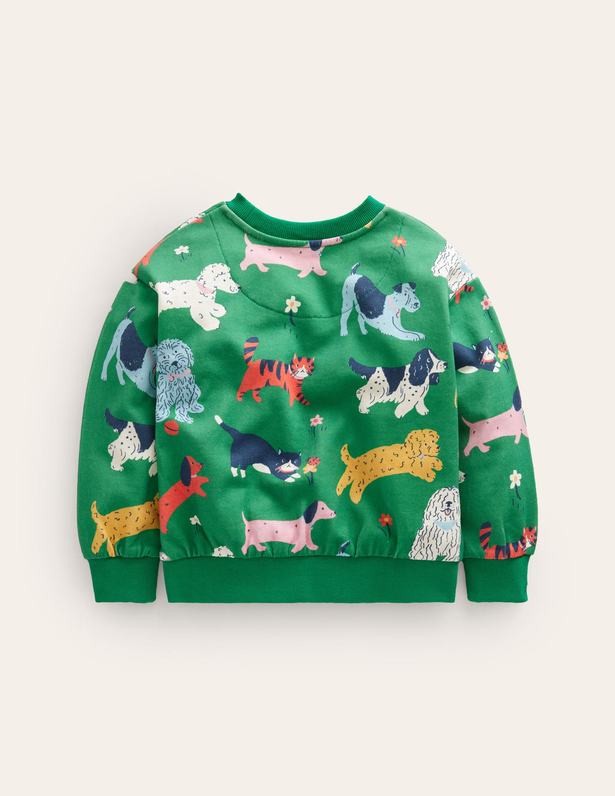 Printed Relaxed Sweatshirt-Green Park Play Pets-2