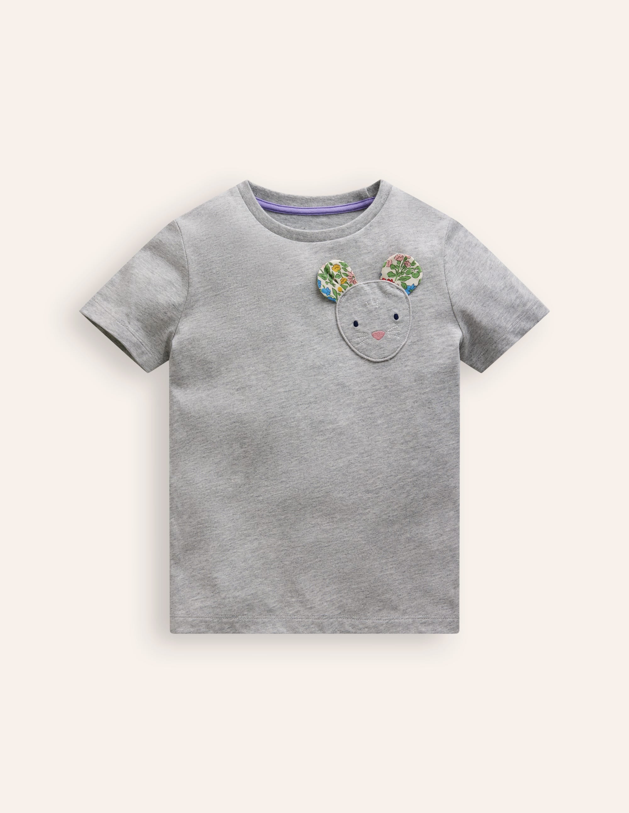 T-Shirt mit appliziertem Motiv-Black - Image 4