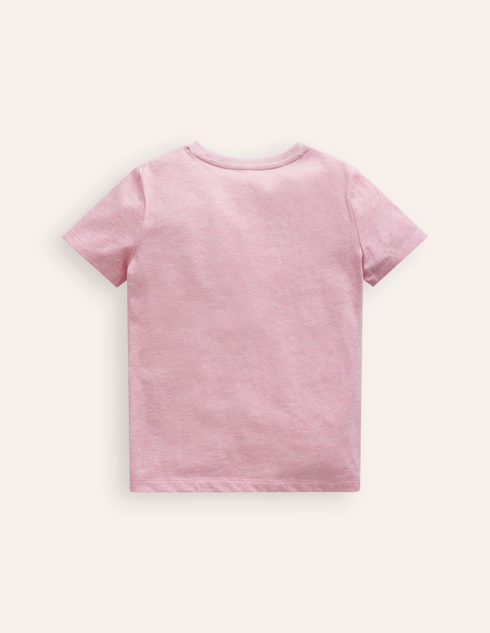 Appliqué Motif T-shirt-Pink Marl - Image 2