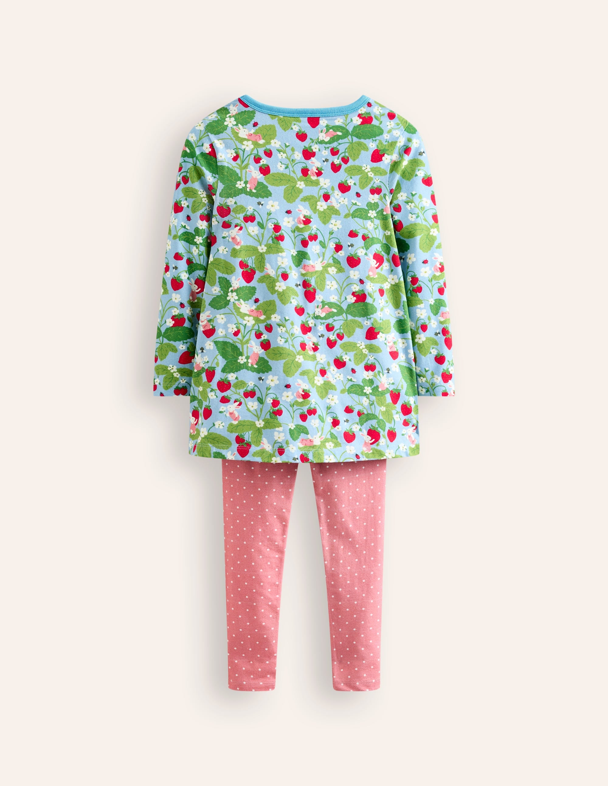 Ensemble imprimé tunique et legging-Motif Strawberry Field - Image 2