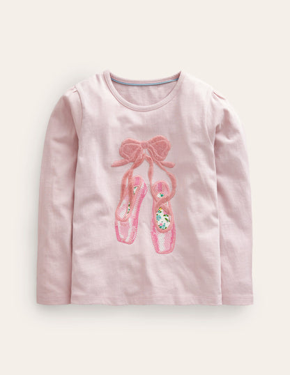 Puff Sleeve Logo Top-French Pink