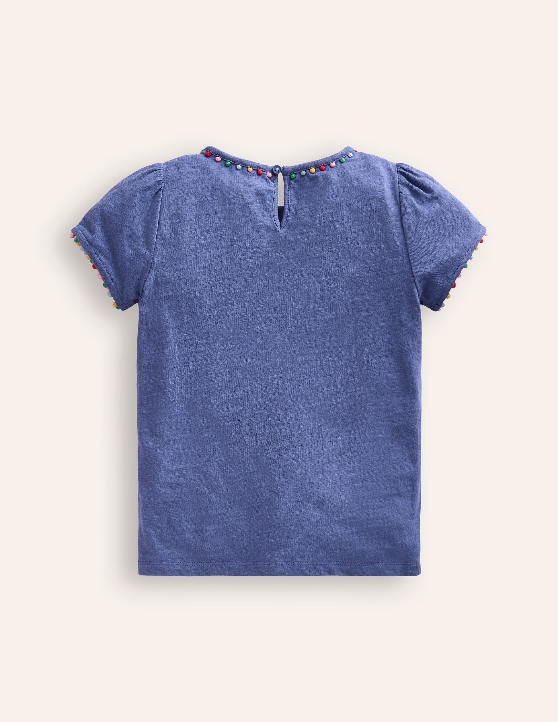 Ali T-Shirt mit Puffärmeln und Bommeln-Orionblau-2
