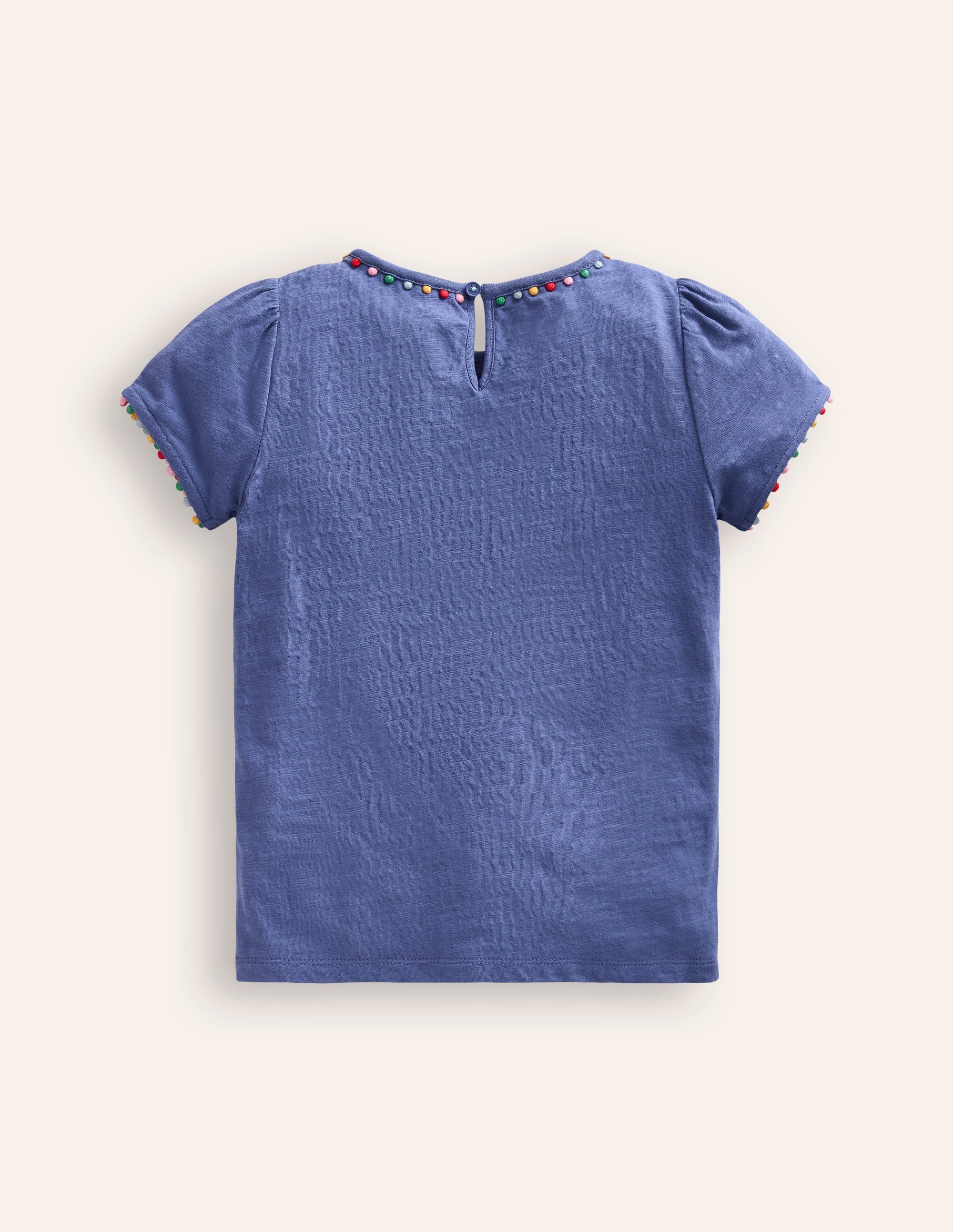Ali T-Shirt mit Puffärmeln und Bommeln-Sanftes Steuerbordblau - Image 2