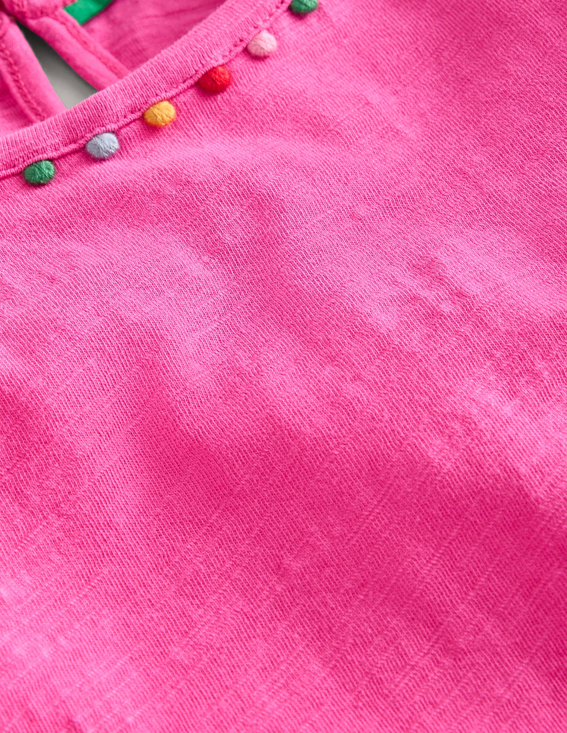 Ali T-Shirt mit Puffärmeln und Bommeln-Flamingorosa-3