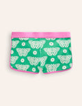 Short de bain à motif-Motif Butterfly Stamp vert petit pois
