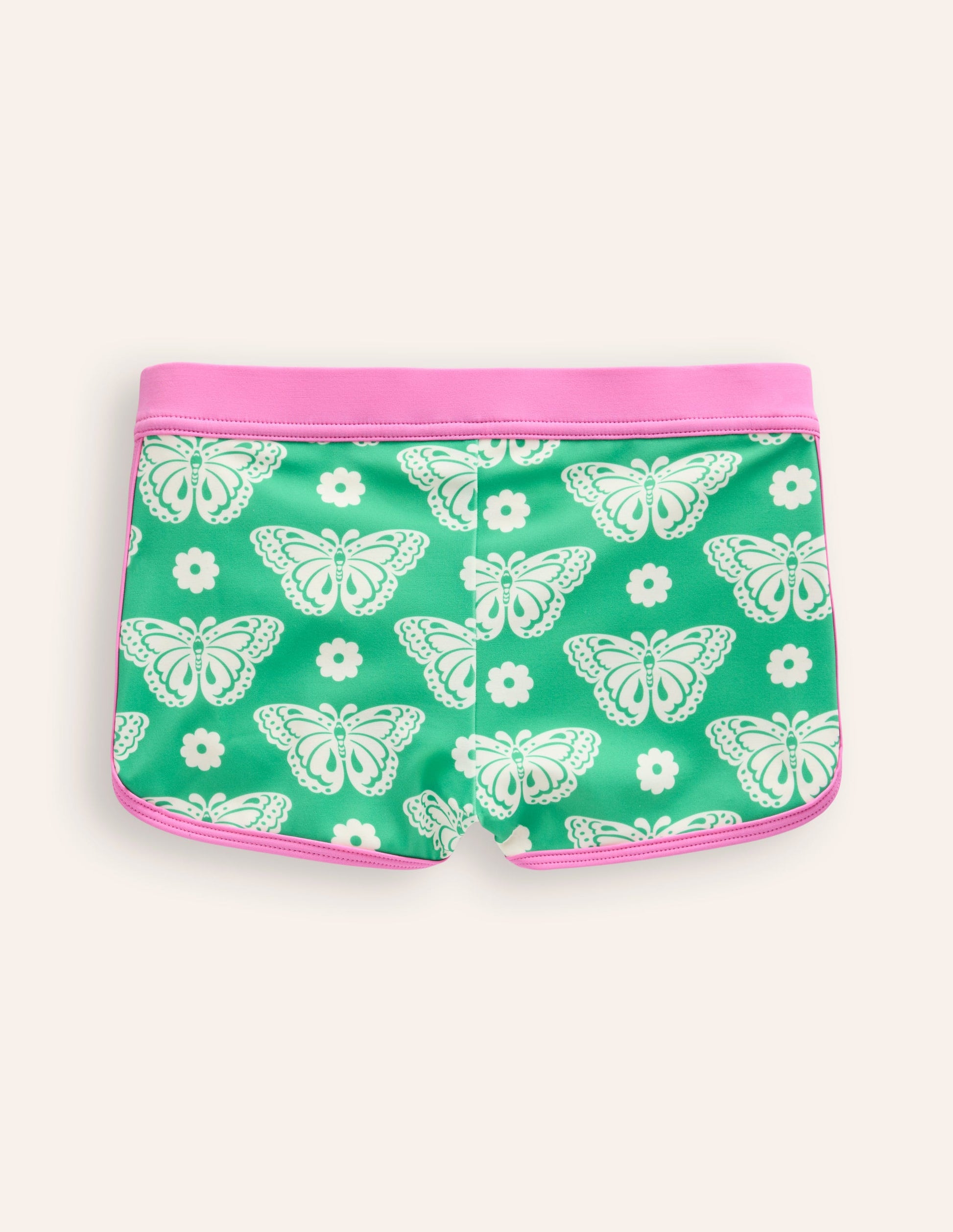 Short de bain à motif-Motif Butterfly Stamp vert petit pois-2