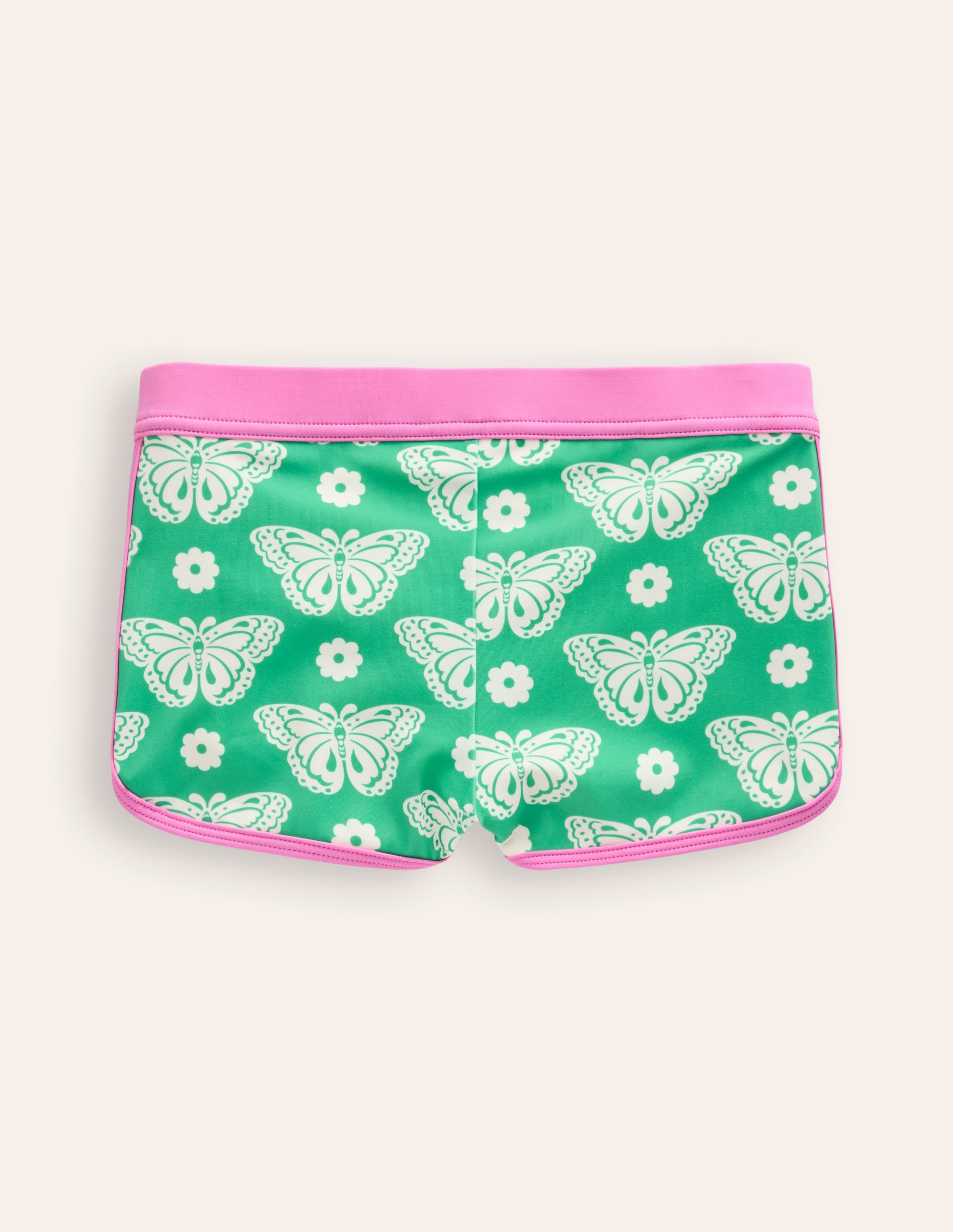 Short de bain à motif-Motif Butterfly Stamp vert petit pois - Image 2