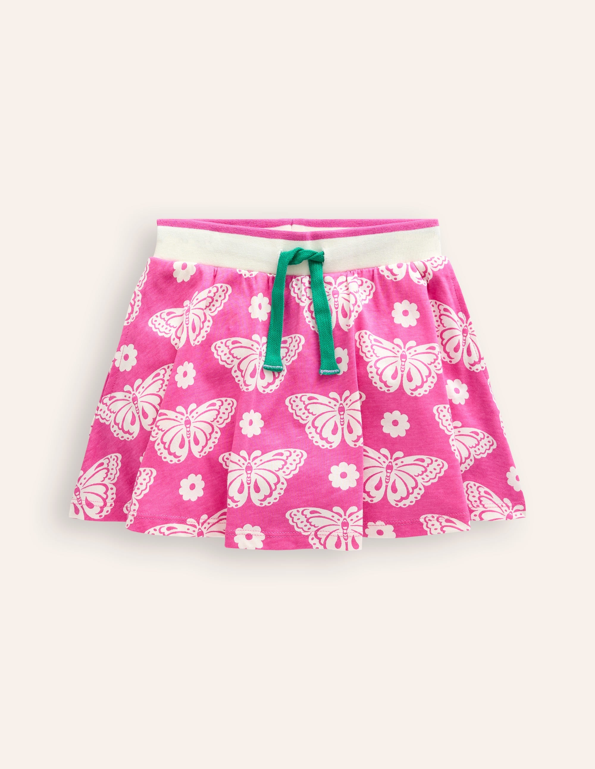 Jupe-short imprimée en jersey-Motif Strawberry Patch limonade rose - Image 1