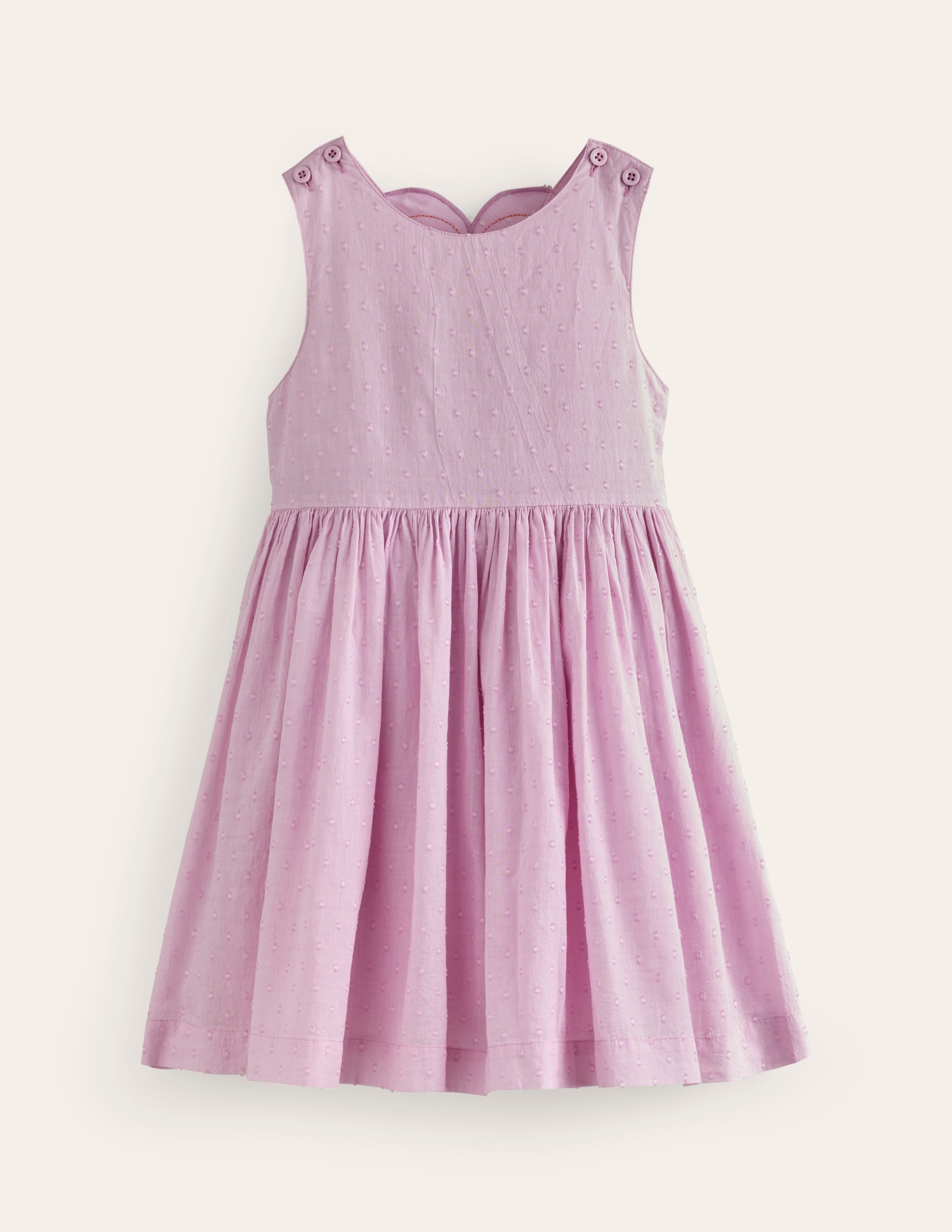 Kleid mit Applikation am Rücken-Zuckermandel-Rosa Blume - Image 1