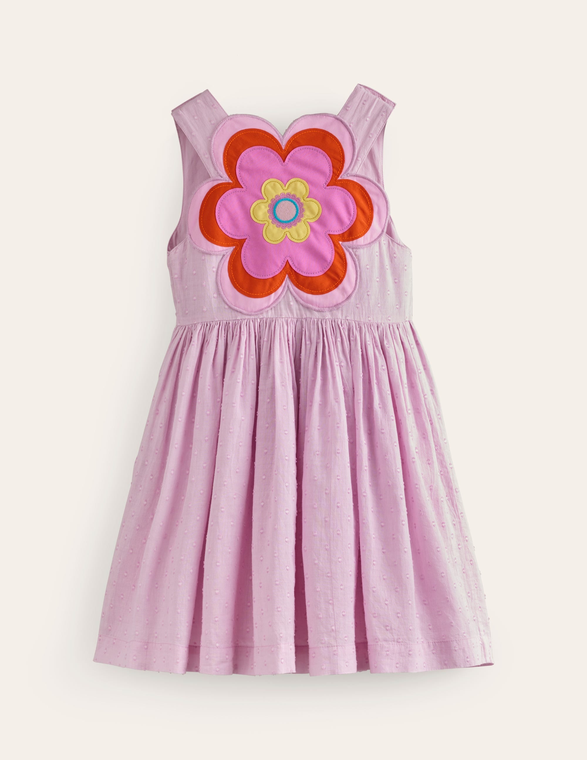 Kleid mit Applikation am Rücken-Zuckermandel-Rosa Blume - Image 2