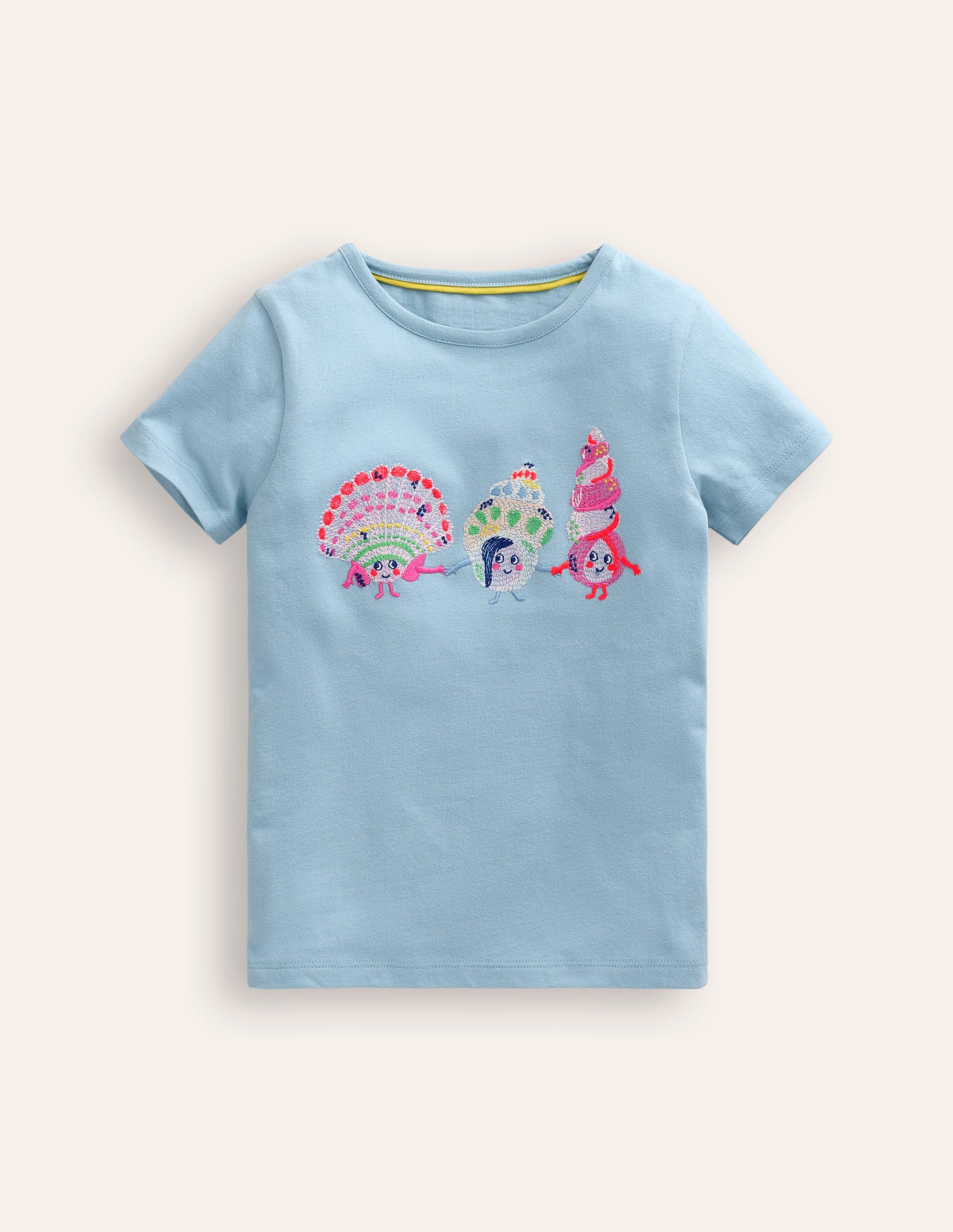 T-Shirt mit Superstitch-Logo-Vintage Blau-1