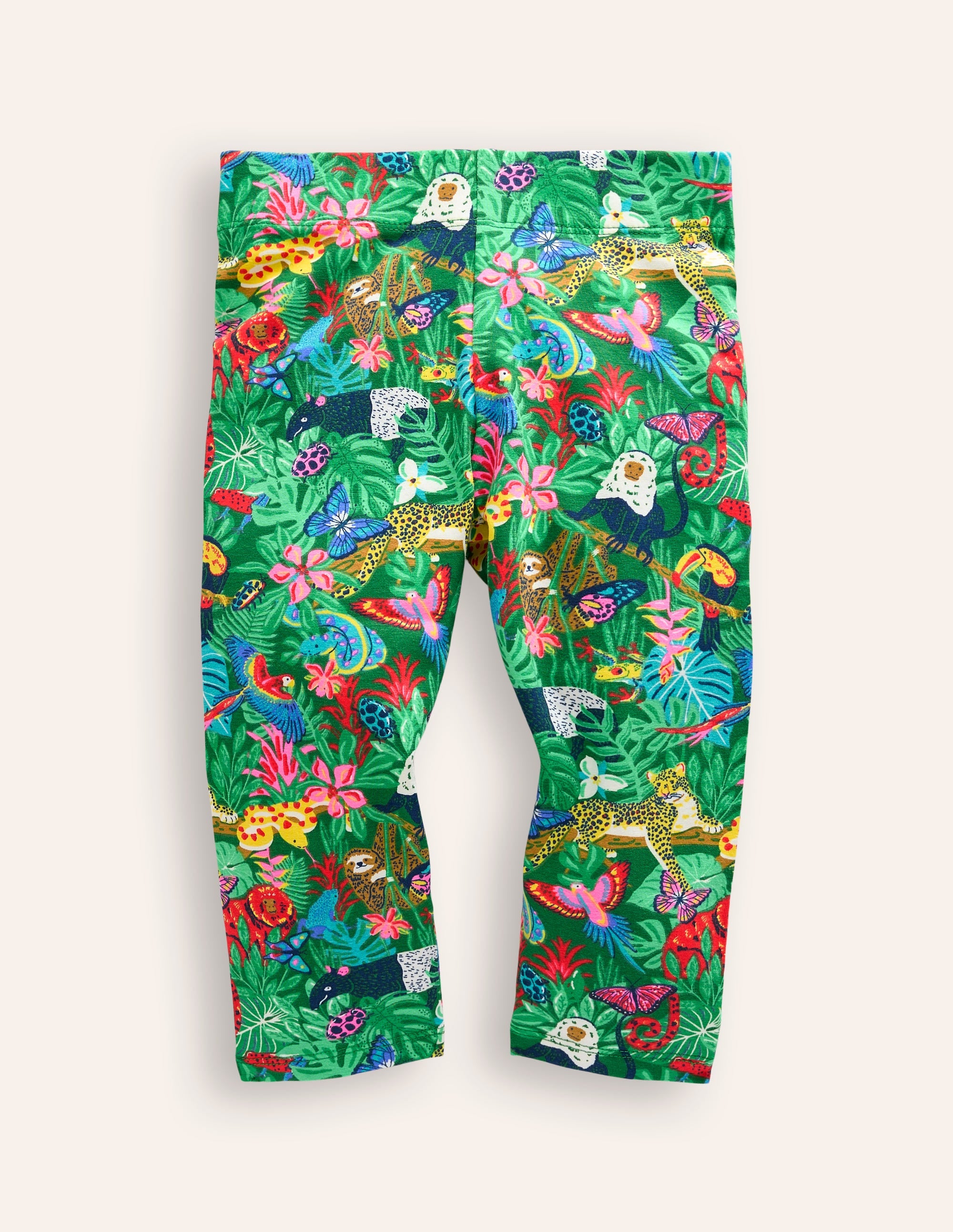Lustige, verkürzte Leggings-Fichtengrün Regenwald - Image 1