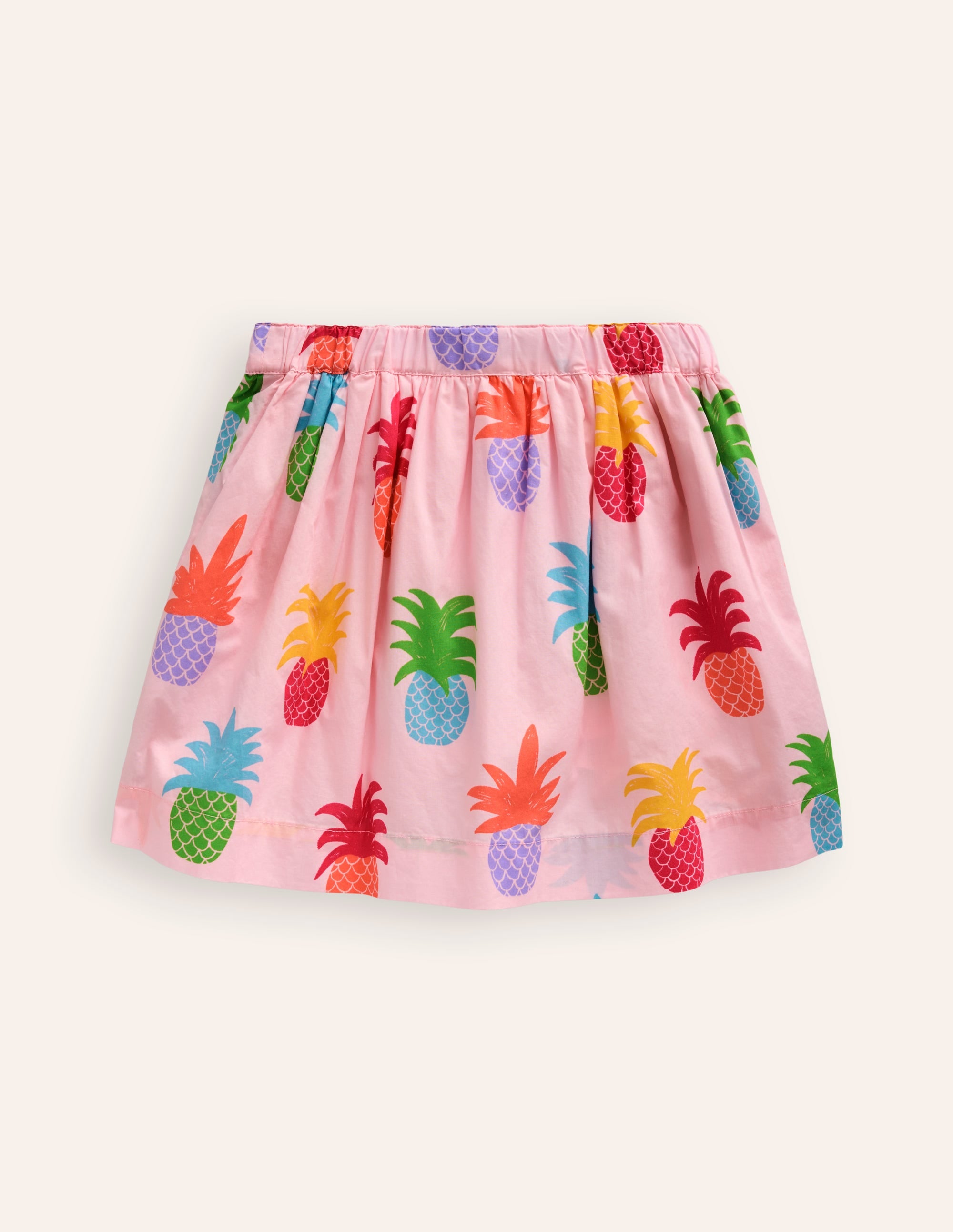 Jupe tournoyante à enfiler-Ananas rose fleuri - Image 2