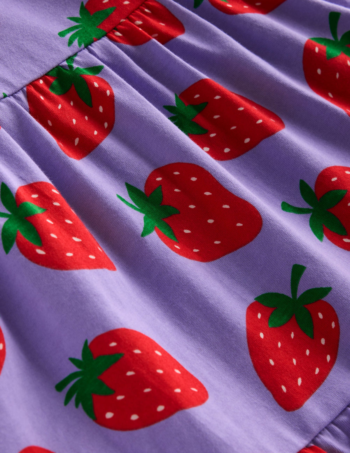 Gestuftes Jersey-Flatterkleid-Parma-Violett Erdbeeren - Image 3