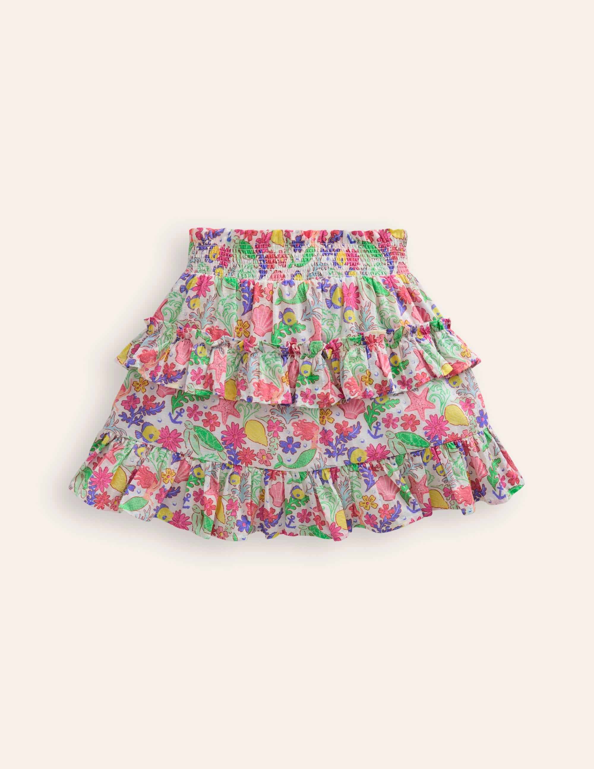 Jupe-short volantée à imprimé-Motif sirène multi - Image 2