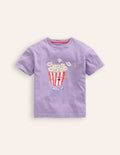T-shirt bouclé décontracté-Popcorn lavande brumeuse
