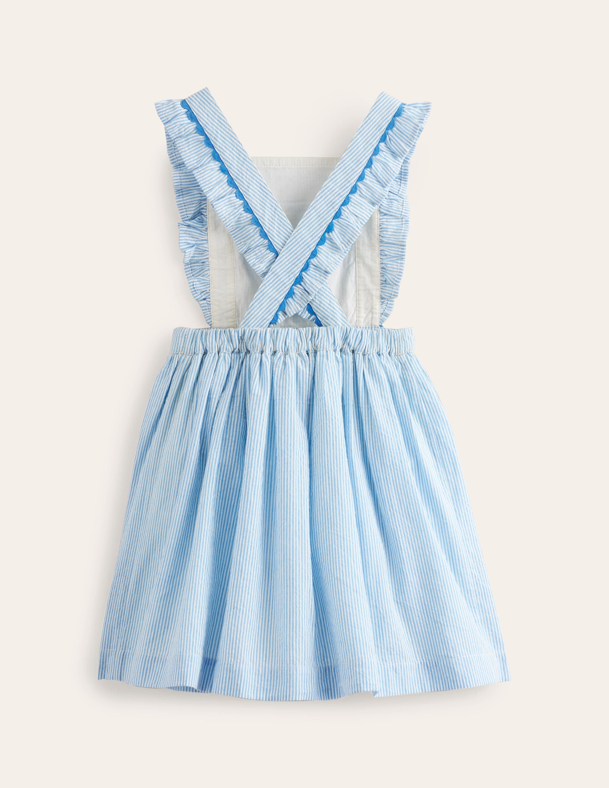 Charmantes Schürzenkleid-Surfblau / Naturweiß Muscheln - Image 2