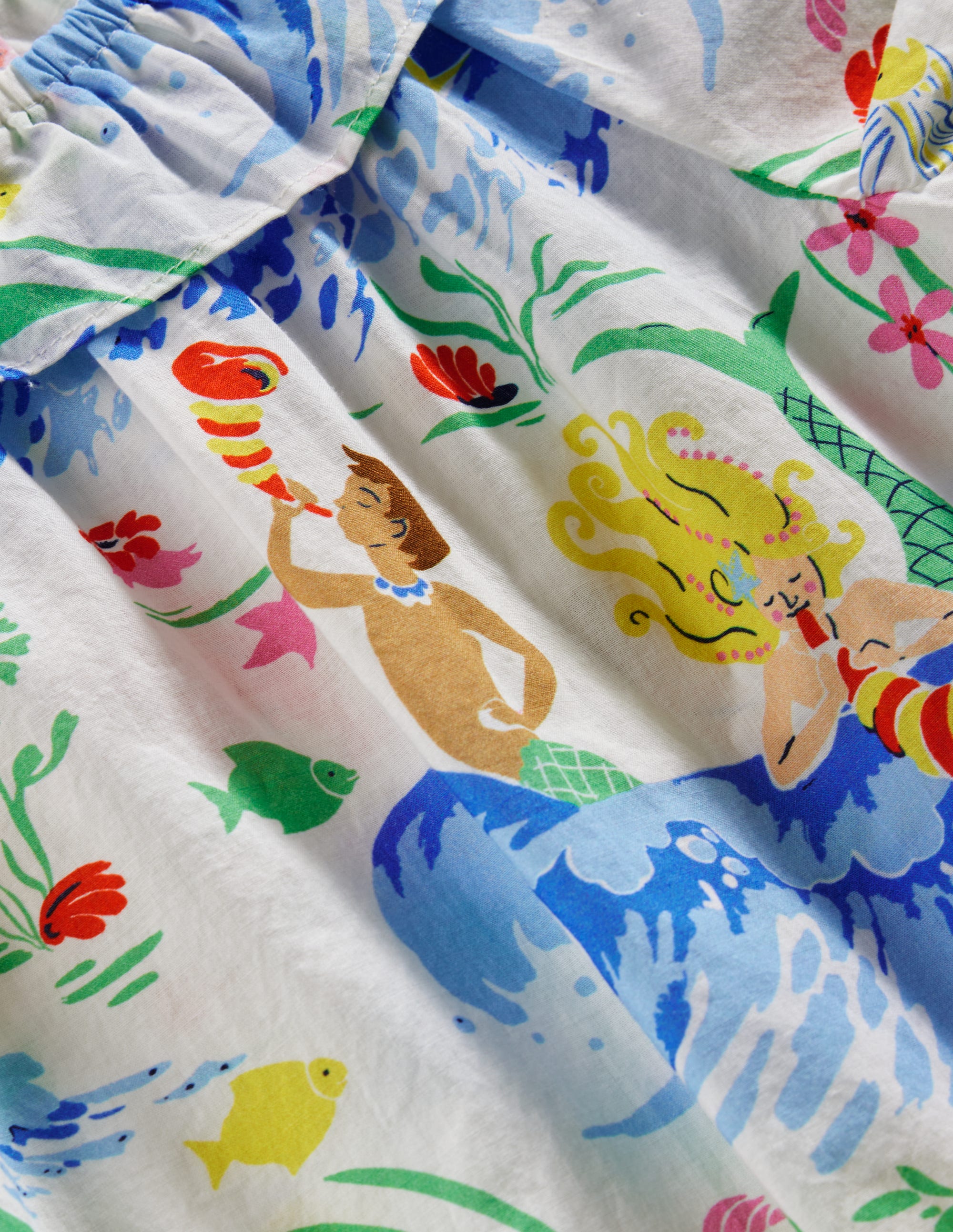 Robe tissée à col volanté-Bébés aquatiques ivoire - Image 3
