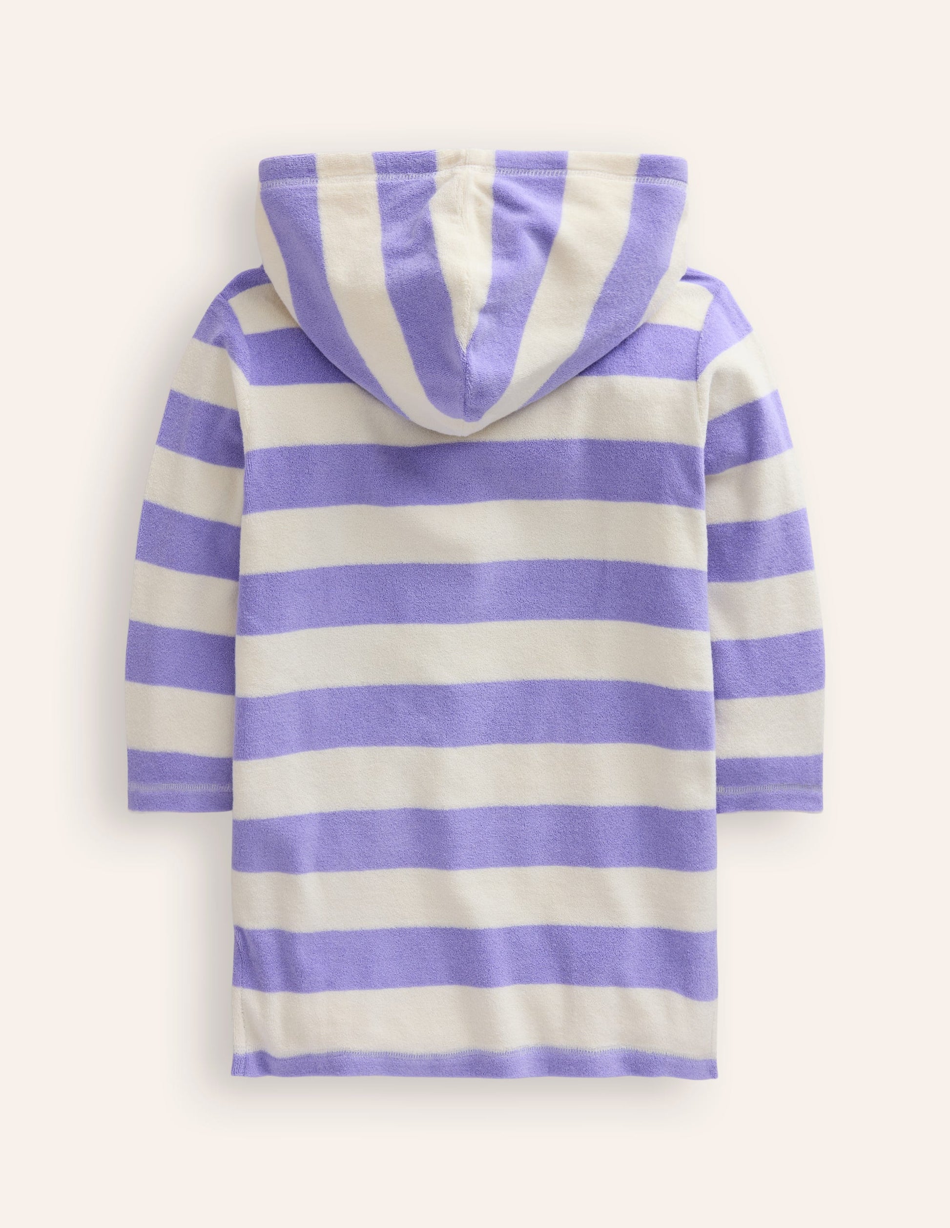Poncho en éponge à appliqué-Sirène violette de Parme/ivoire-2